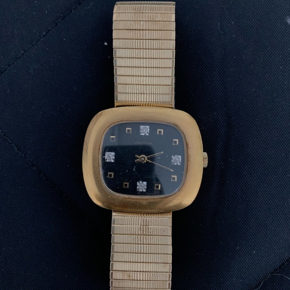 Vintage Croton 10K Gold plated and diamond Wearable Watch. Doesn’t run! - Picture 1 of 5